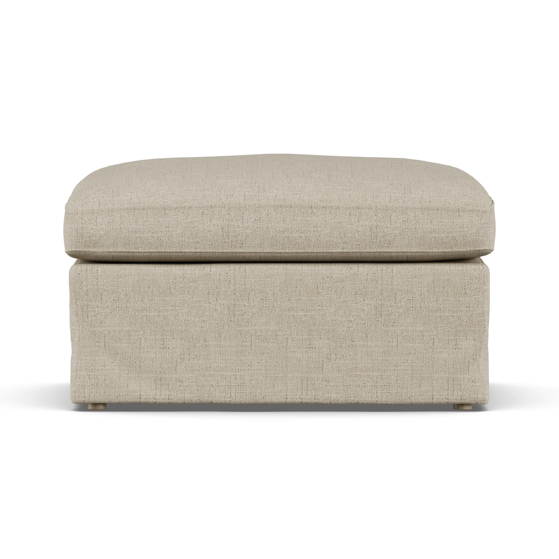 Linnevik fodskammel, Bern Beige 0341-hvidolieret eg, med skørt 1898