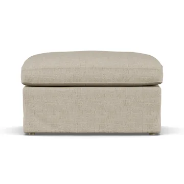 Linnevik fodskammel - Bern Beige 0341-hvidolieret eg, med skørt - 1898