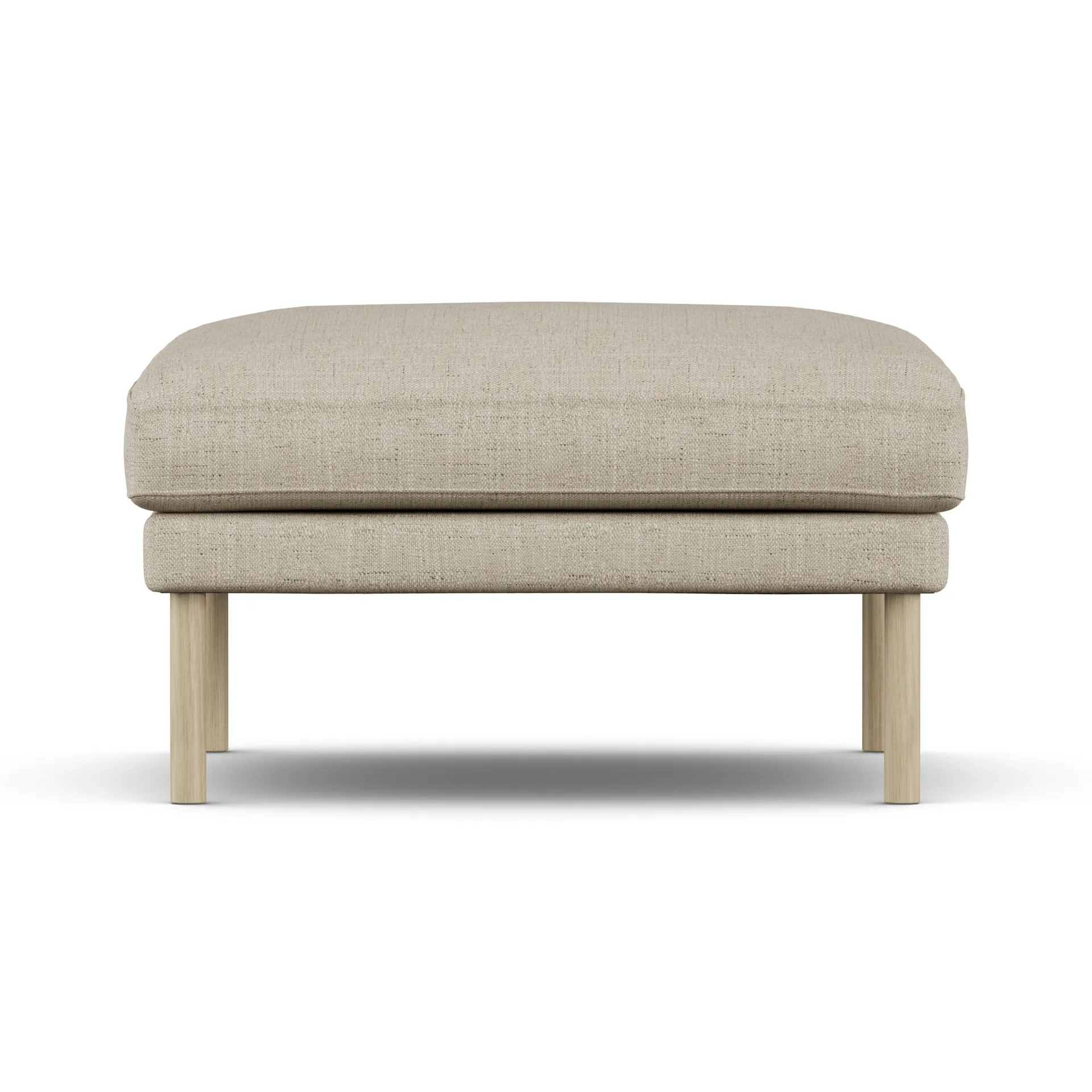 Linnevik fodskammel, Bern Beige 0341-hvidolieret eg, uden skørt 1898