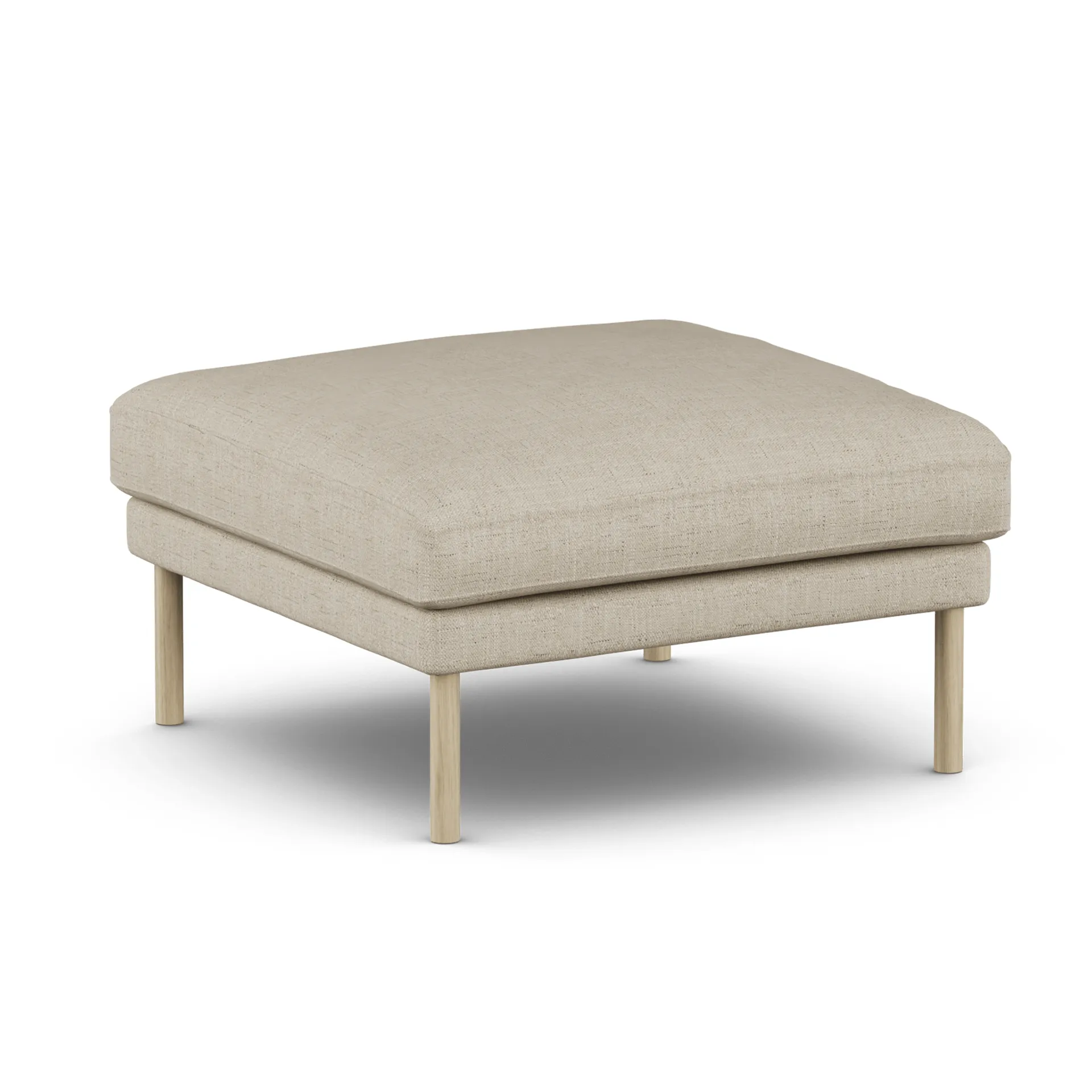Linnevik fodskammel, Bern Beige 0341-hvidolieret eg, uden skørt 1898