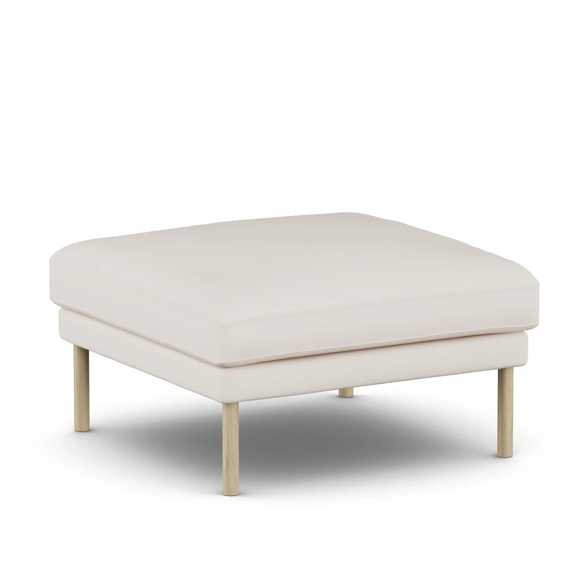 Linnevik fodskammel, Caleido Beige 9600-hvidolieret eg 1898