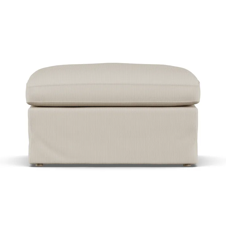 Linnevik fodskammel - Jump Beige 1956-hvidolieret eg, med skørt - 1898
