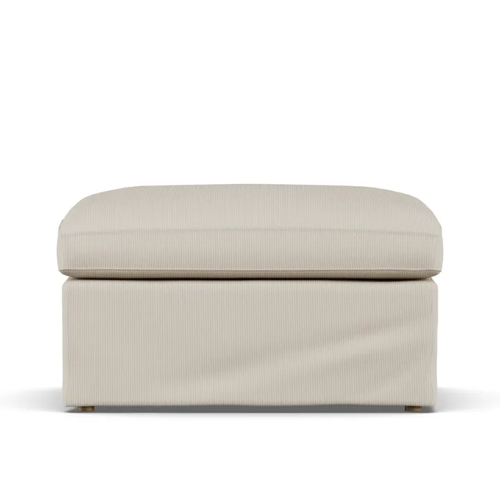 Linnevik fodskammel - Jump Beige 1956-hvidolieret eg, med skørt - 1898