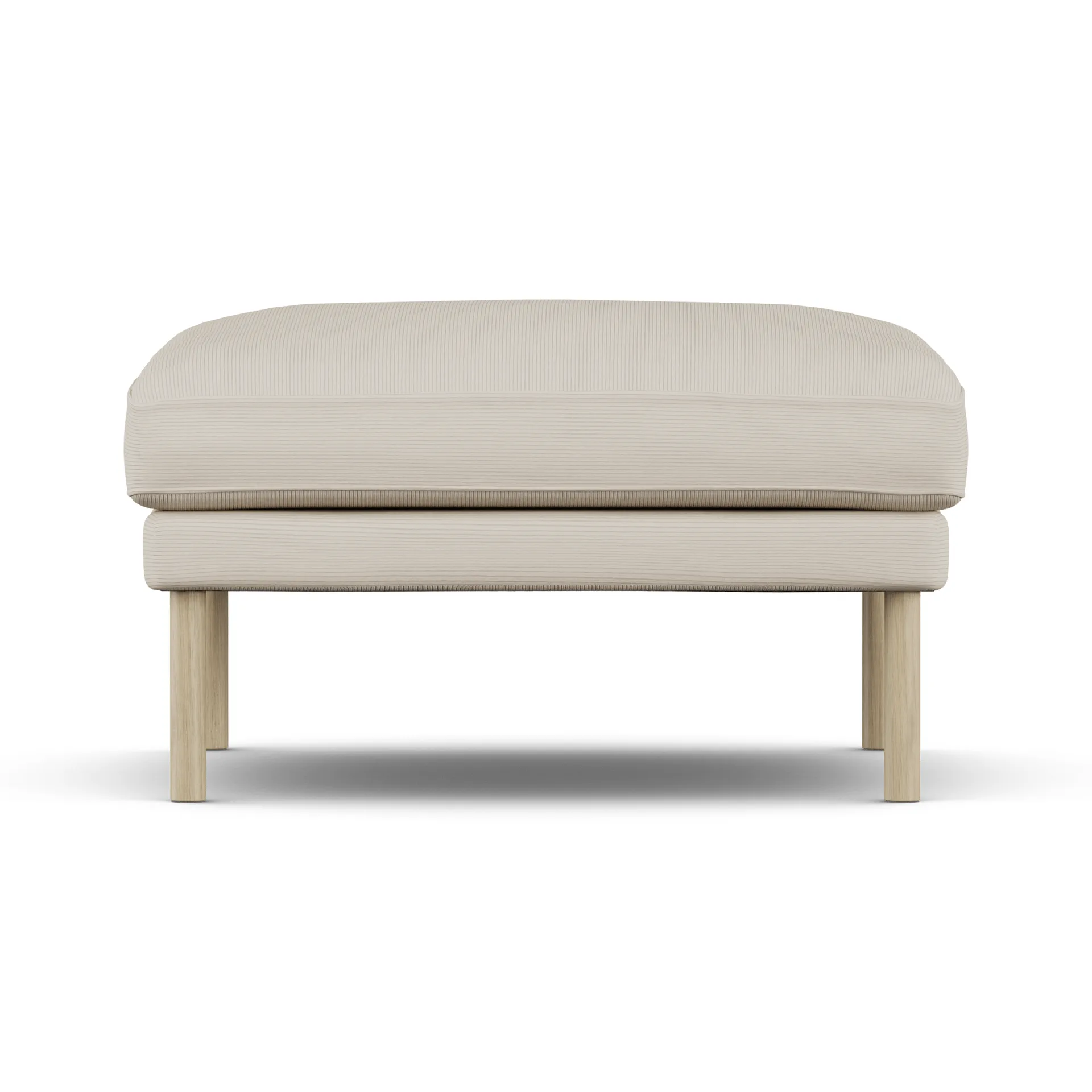 Linnevik fodskammel, Jump Beige 1956-hvidolieret eg, uden skørt 1898