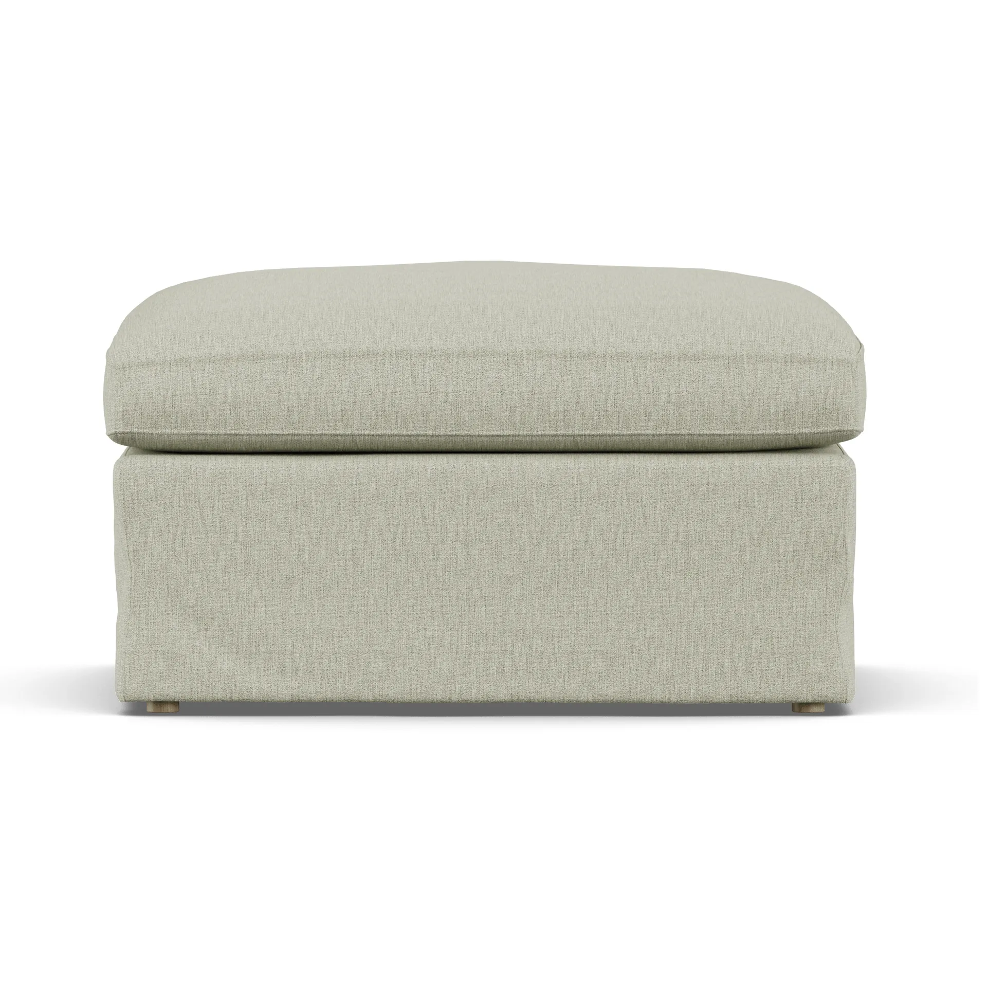 Linnevik fodskammel, Luiza Beige 3981-hvidolieret eg, med skørt 1898