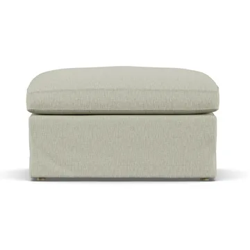 Linnevik fodskammel - Luiza Beige 3981-hvidolieret eg, med skørt - 1898