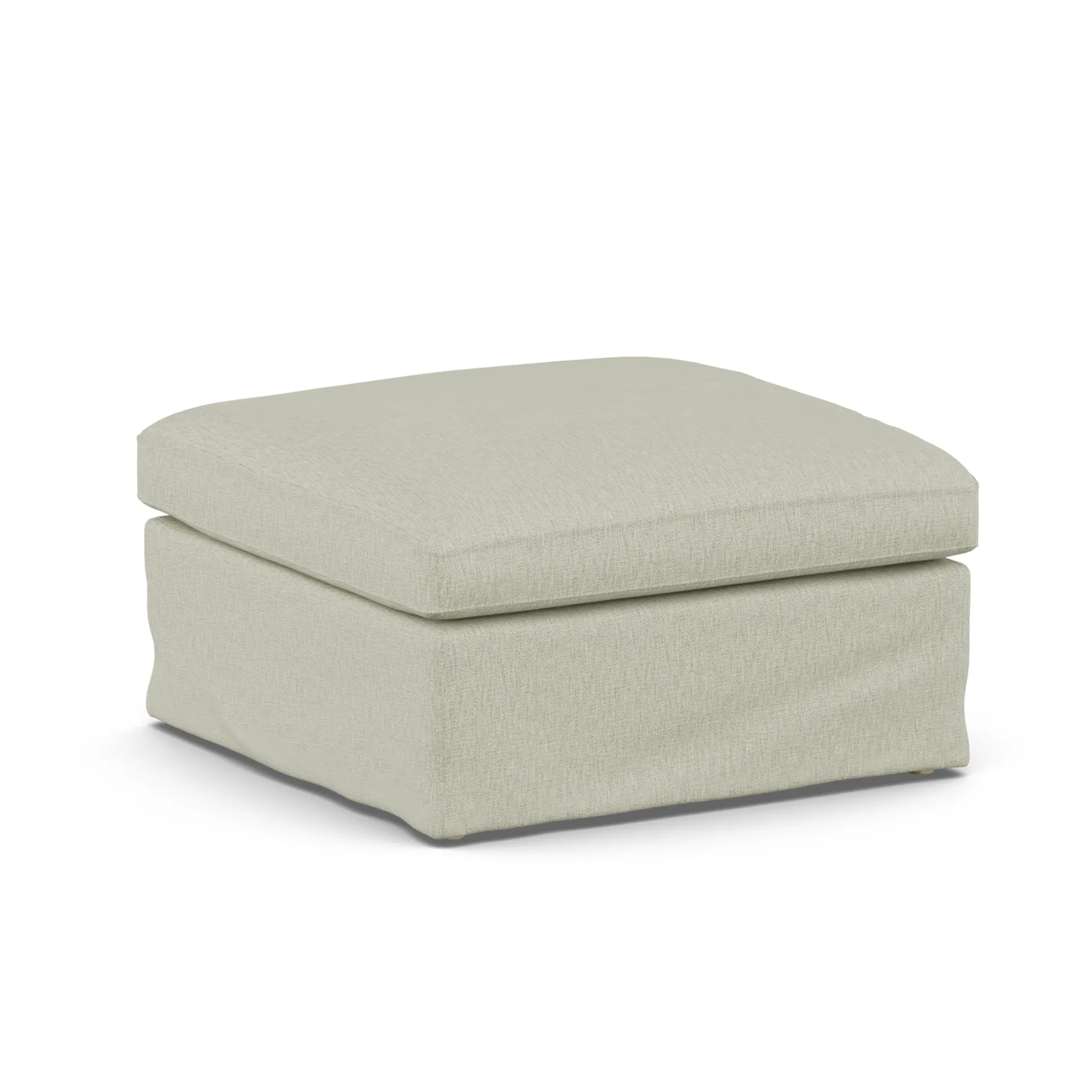 Linnevik fodskammel, Luiza Beige 3981-hvidolieret eg, med skørt 1898