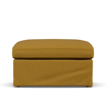 Linnevik fodskammel - Luiza Mustard 3972-hvidolieret eg, med skørt - 1898