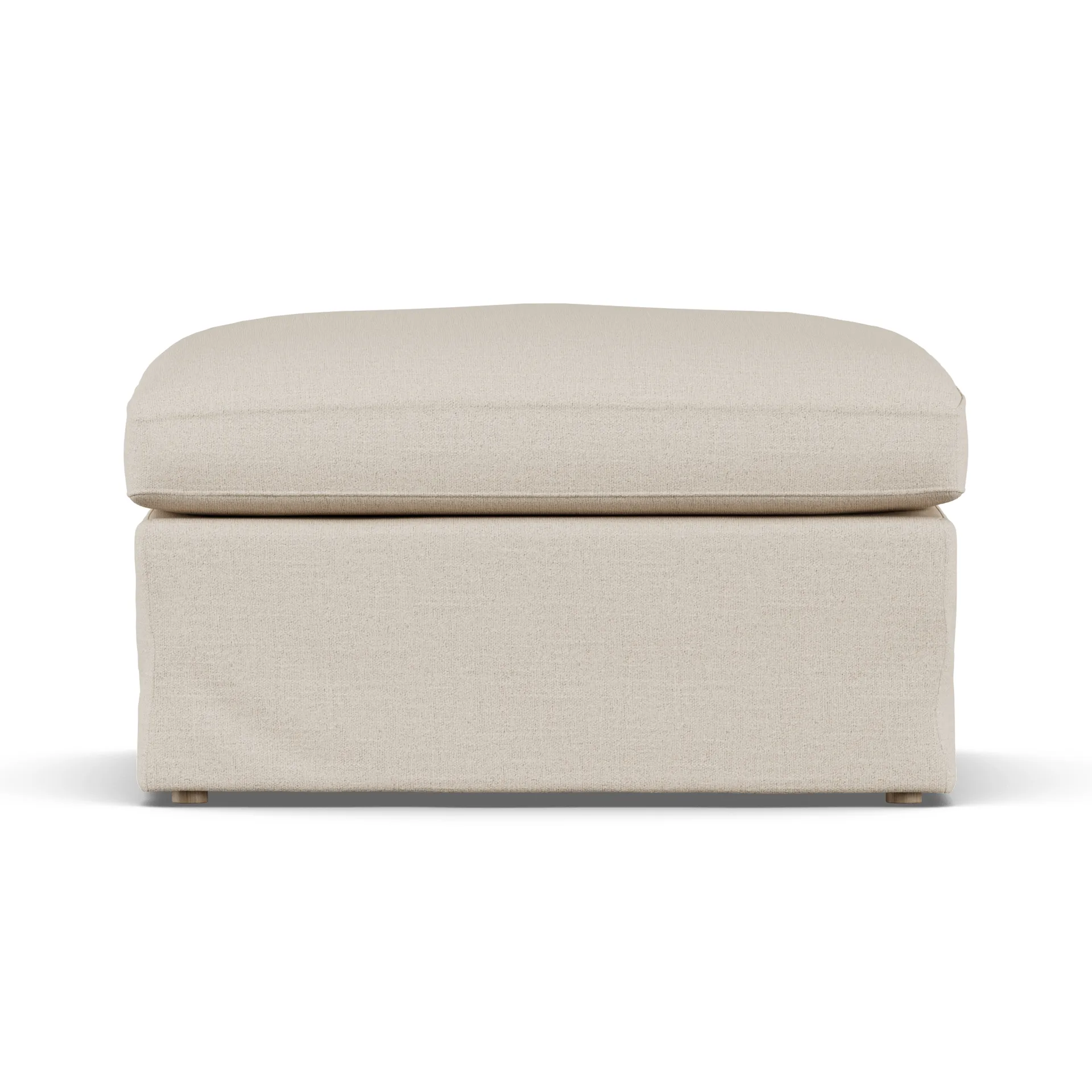 Linnevik fodskammel, Same Beige 6670-hvidolieret eg, med skørt 1898