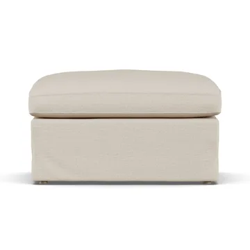 Linnevik fodskammel - Same Beige 6670-hvidolieret eg, med skørt - 1898