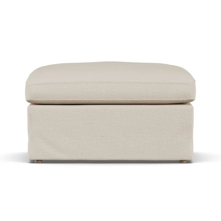 Linnevik fodskammel - Same Beige 6670-hvidolieret eg, med skørt - 1898
