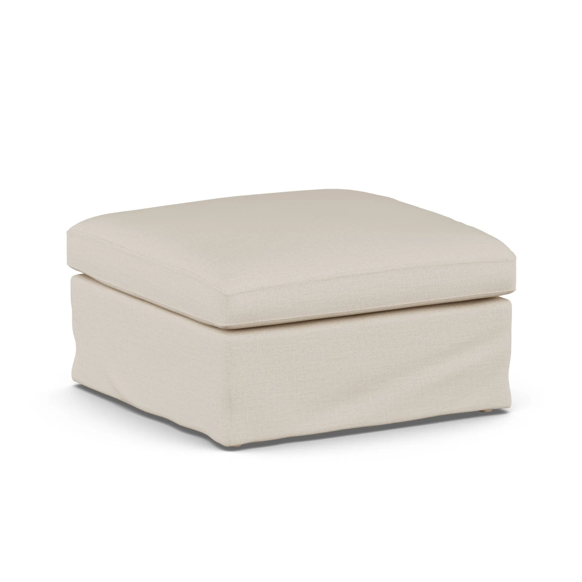 Linnevik fodskammel, Same Beige 6670-hvidolieret eg, med skørt 1898