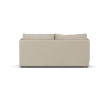 Linnevik sofa - Bern beige 0341-hvidolieret eg, 2-pers., med skørt - 1898