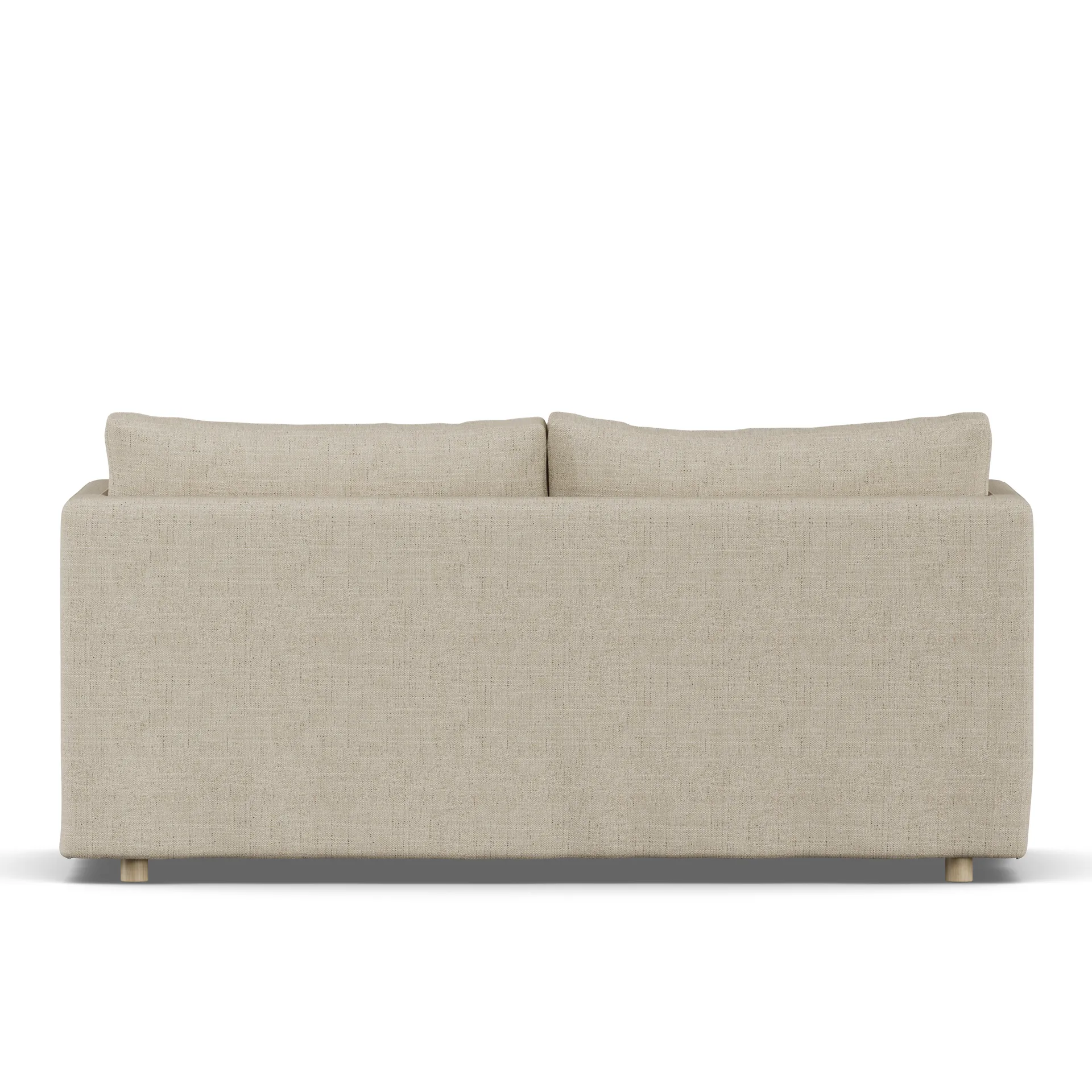 Linnevik sofa, Bern beige 0341-hvidolieret eg, 2-pers., med skørt 1898