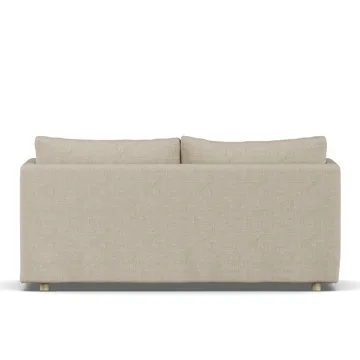 Linnevik sofa - Bern beige 0341-hvidolieret eg, 2-pers., med skørt - 1898