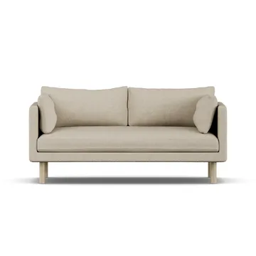 Linnevik sofa - Bern Beige 0341-hvidolieret eg, 2-pers., uden skørt - 1898