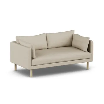 Linnevik sofa - Bern Beige 0341-hvidolieret eg, 2-pers., uden skørt - 1898