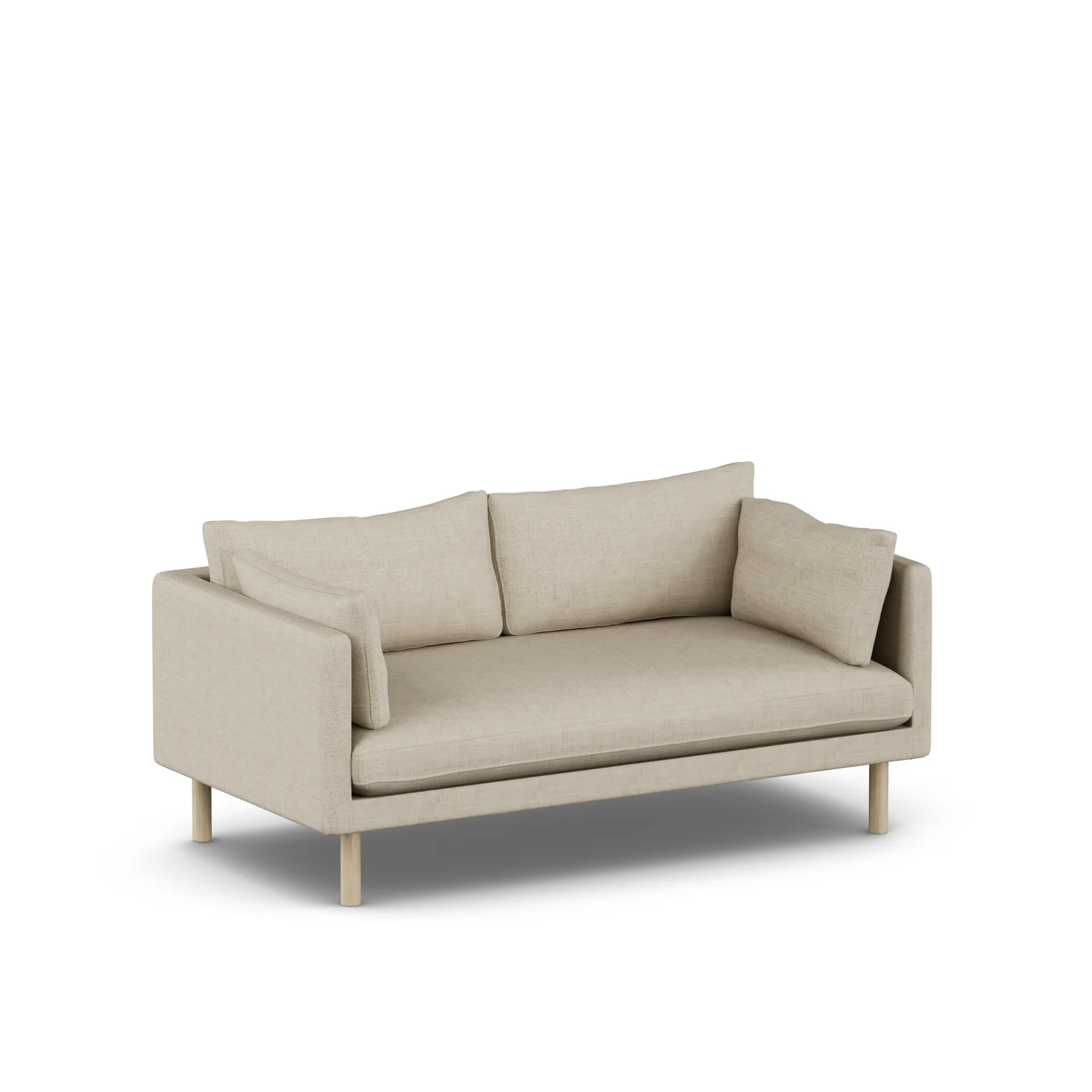 Linnevik sofa, Bern Beige 0341-hvidolieret eg, 2-pers. 1898