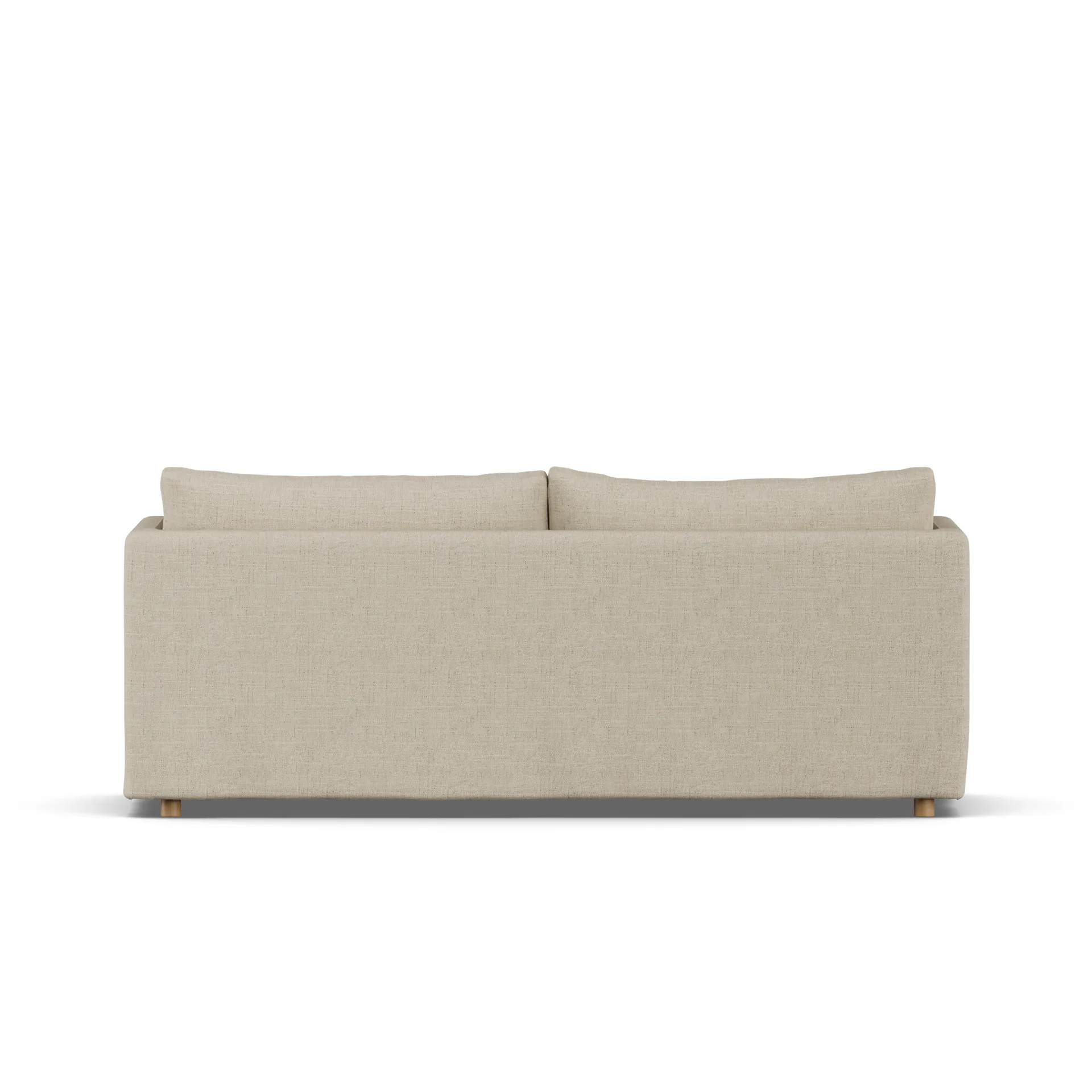 Linnevik sofa, Bern Beige 0341-hvidolieret eg, 3-pers., med skørt 1898