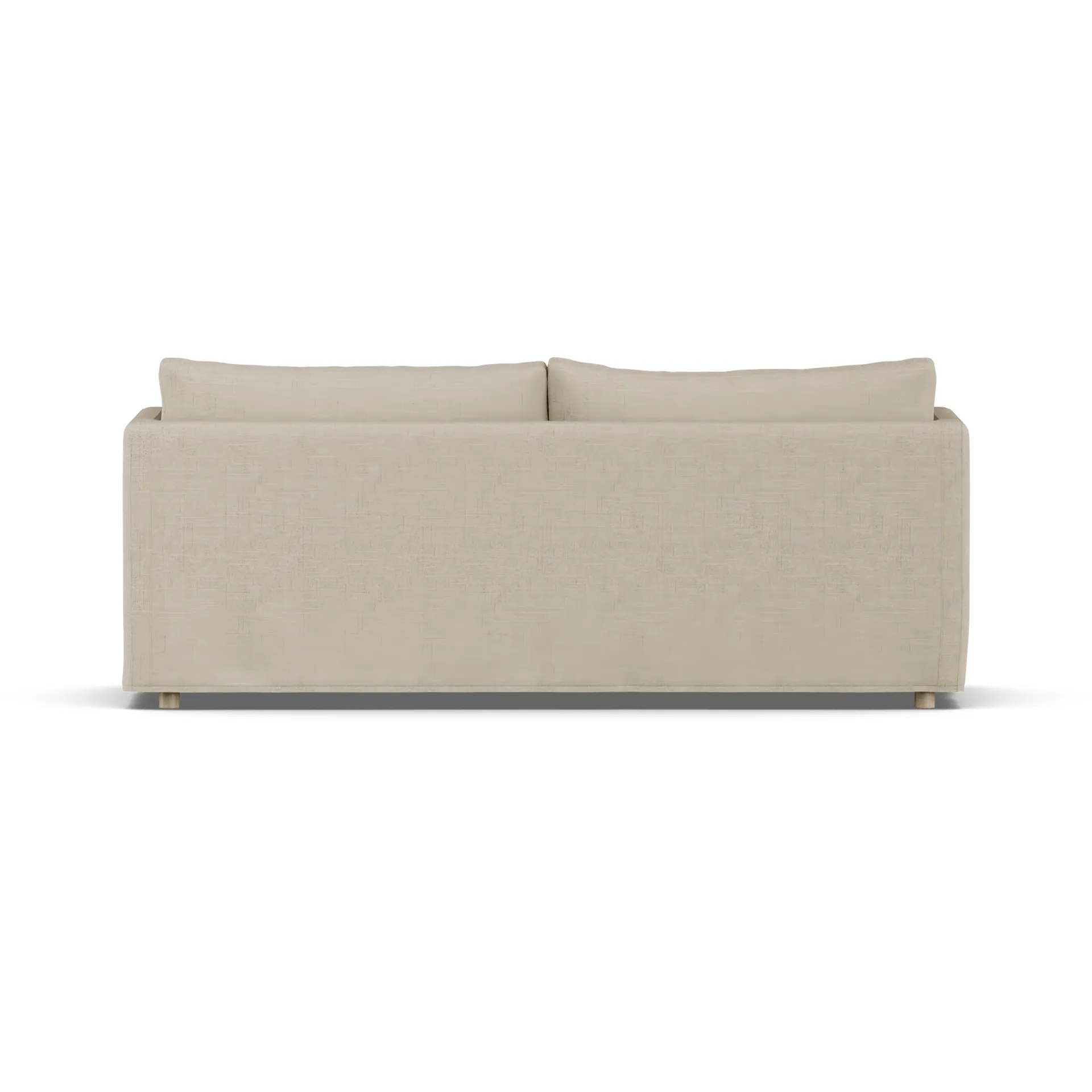 Linnevik sofa, Bern Beige 0341-hvidolieret eg, 3-pers., med skørt 1898