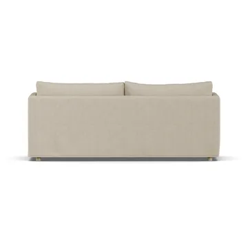 Linnevik sofa - Bern Beige 0341-hvidolieret eg, 3-pers., med skørt - 1898