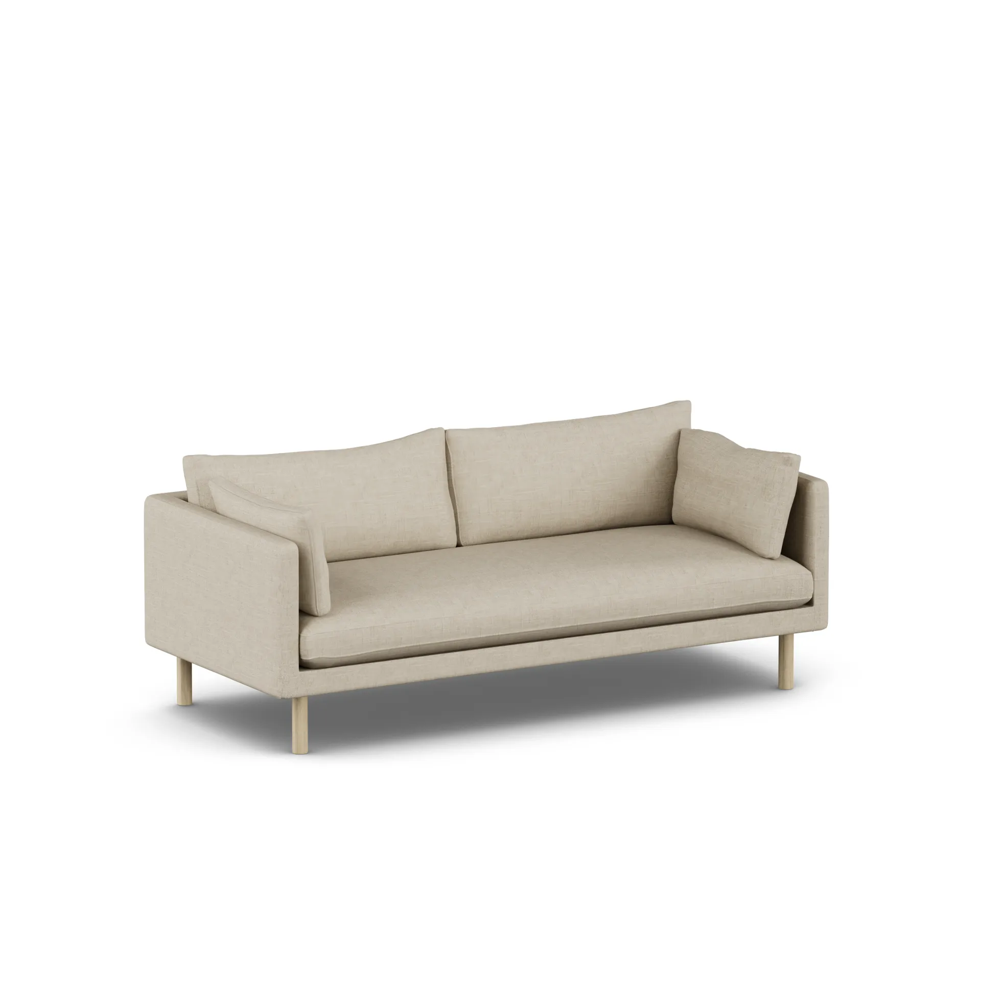 Linnevik sofa, Bern Beige 0341-hvidolieret eg, 3-pers. 1898