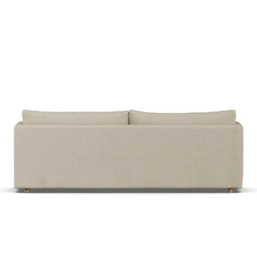 Linnevik sofa - Bern beige 0341-hvidolieret eg, 4-pers., med skørt - 1898