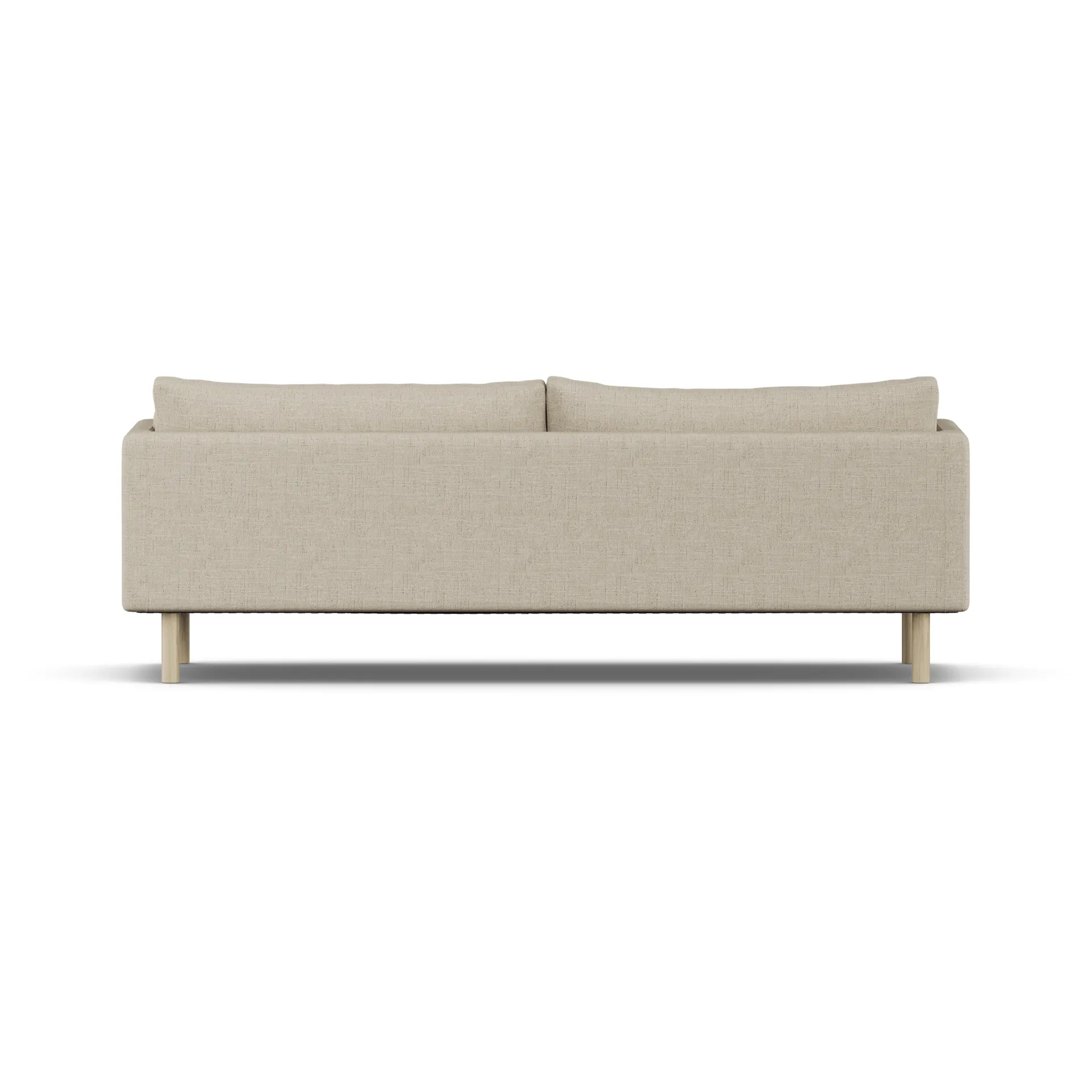Linnevik sofa, Bern Beige 0341-hvidolieret eg, 4-pers., uden skørt 1898
