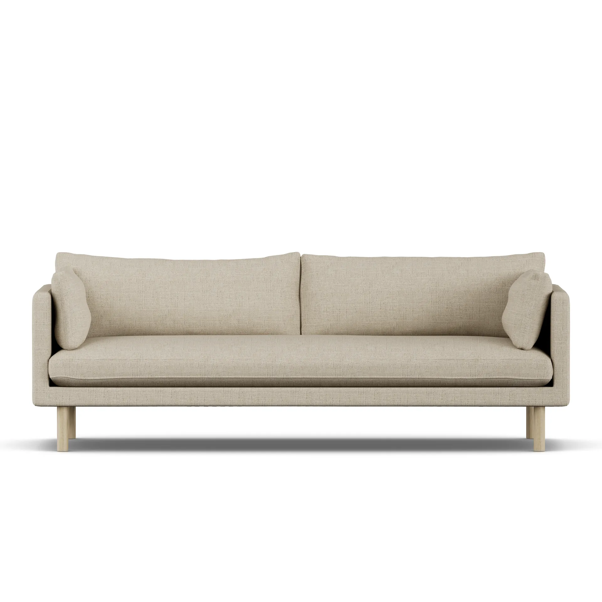 Linnevik sofa, Bern Beige 0341-hvidolieret eg, 4-pers. 1898