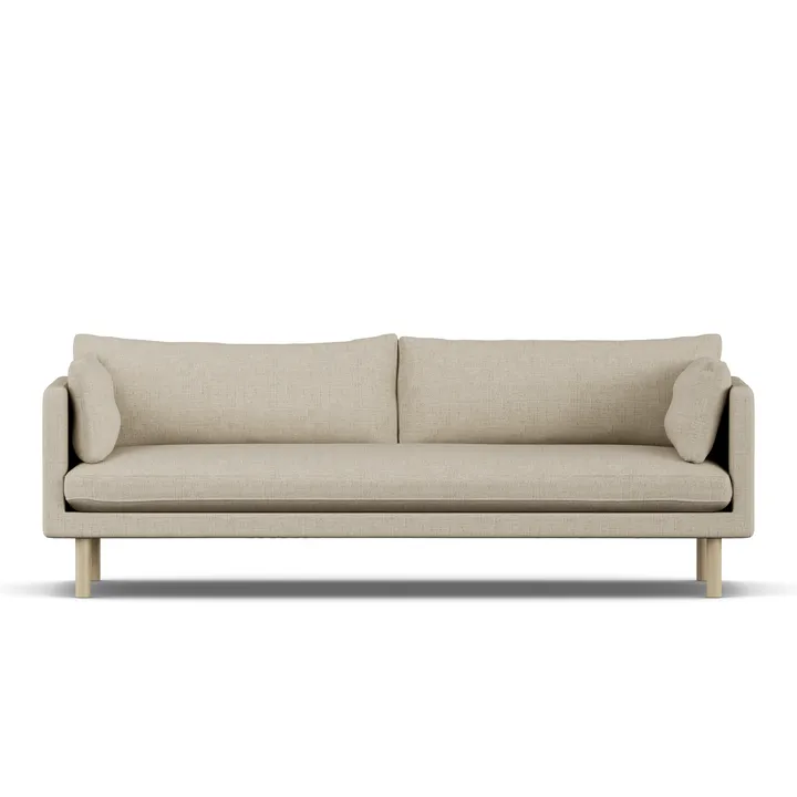 Linnevik sofa - Bern Beige 0341-hvidolieret eg, 4-pers. - 1898