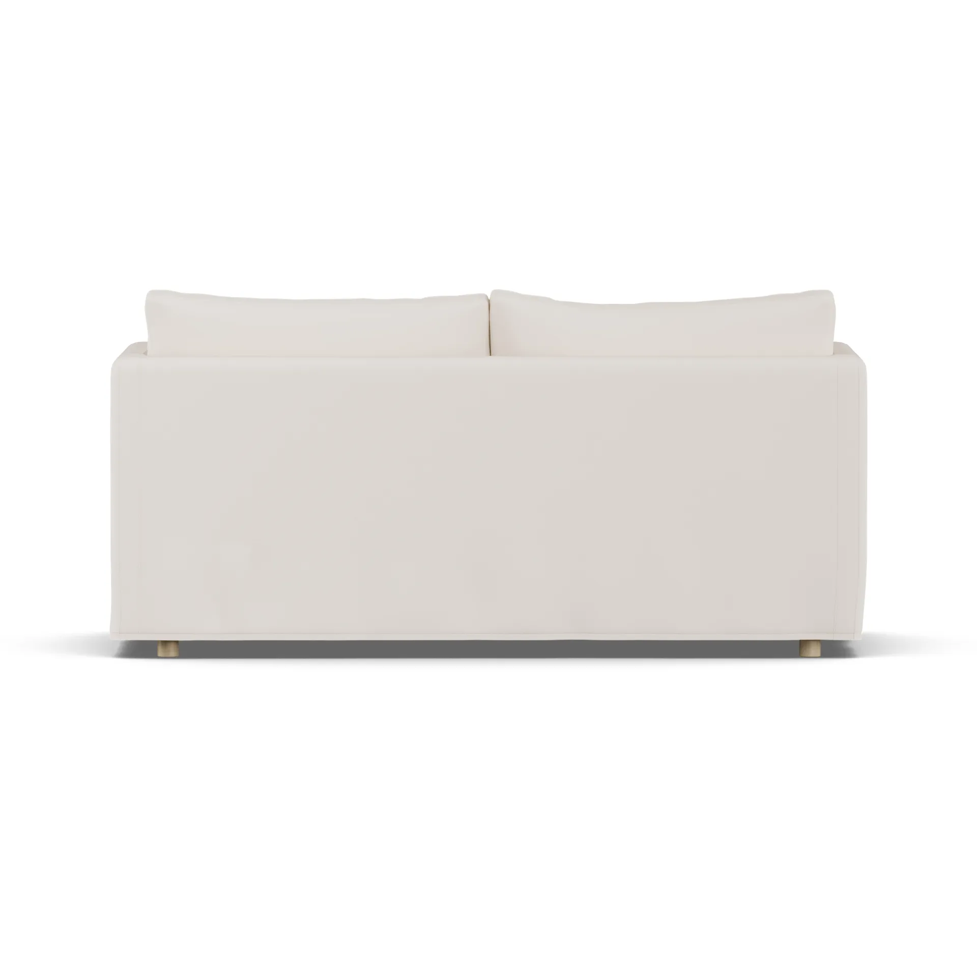 Linnevik sofa, Caleido Beige 9600-hvidolieret eg, 2-pers., med skørt 1898
