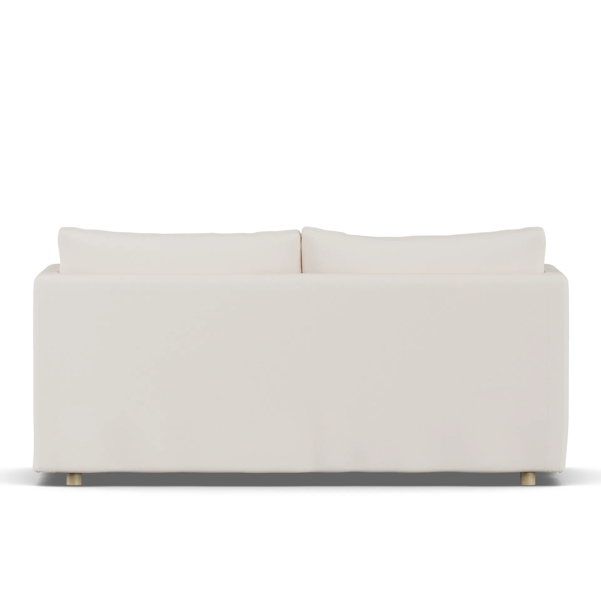 Linnevik sofa, Caleido Beige 9600-hvidolieret eg, 2-pers., med skørt 1898