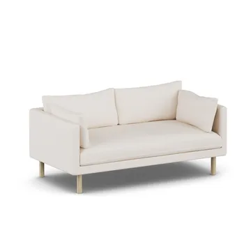Linnevik sofa - Caleido Beige 9600-hvidolieret eg, 2-pers., uden skørt - 1898