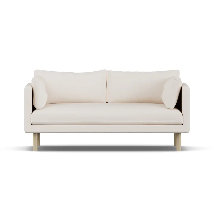 Linnevik sofa - Caleido Beige 9600-hvidolieret eg, 2-pers. - 1898