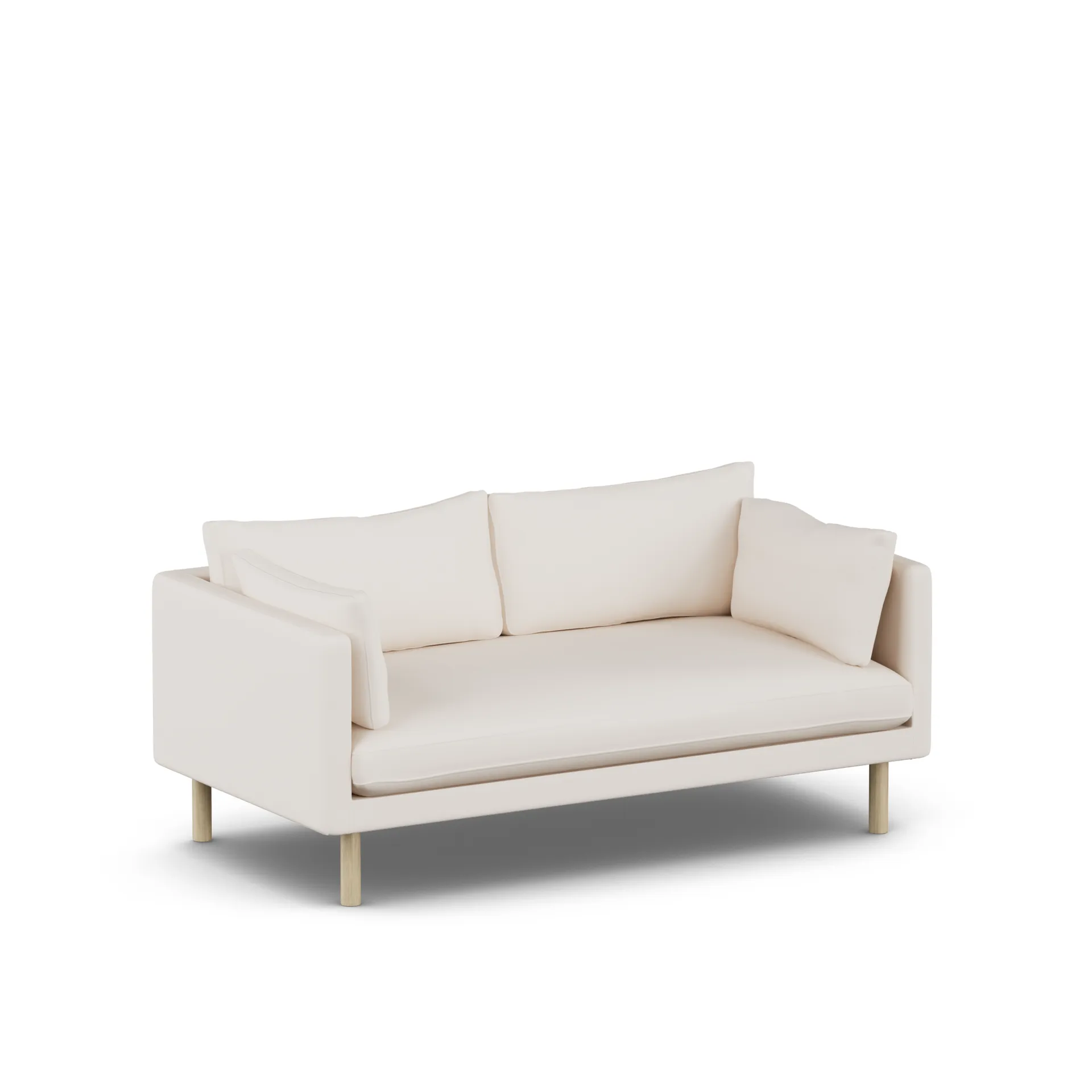 Linnevik sofa, Caleido Beige 9600-hvidolieret eg, 2-pers. 1898