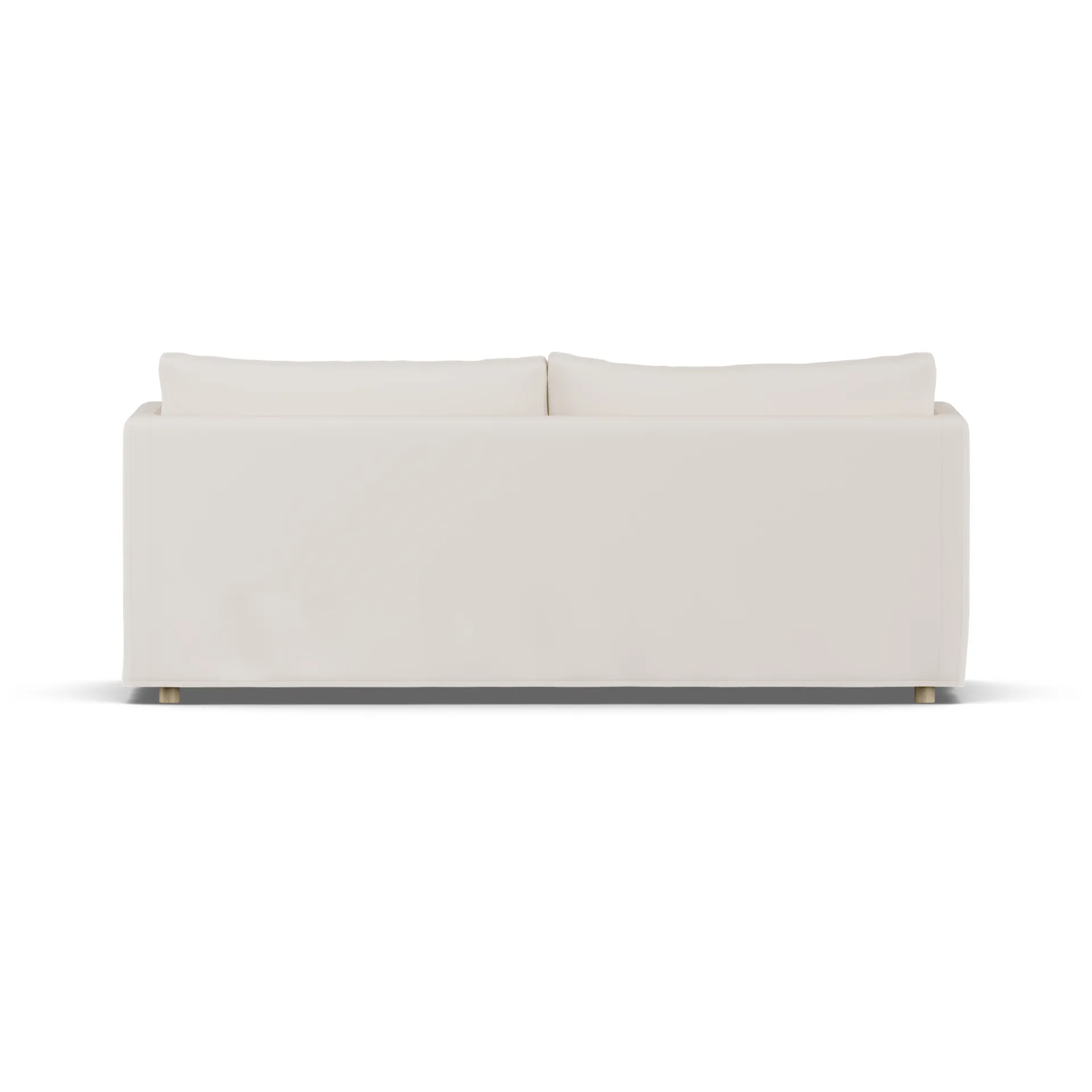 Linnevik sofa, Caleido beige 9600-hvidolieret eg, 3-pers., med skørt 1898