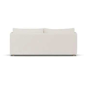 Linnevik sofa - Caleido beige 9600-hvidolieret eg, 3-pers., med skørt - 1898
