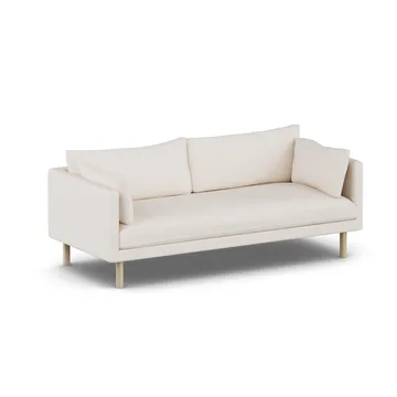 Linnevik sofa - Caleido Beige 9600-hvidolieret eg, 3-pers., uden skørt - 1898