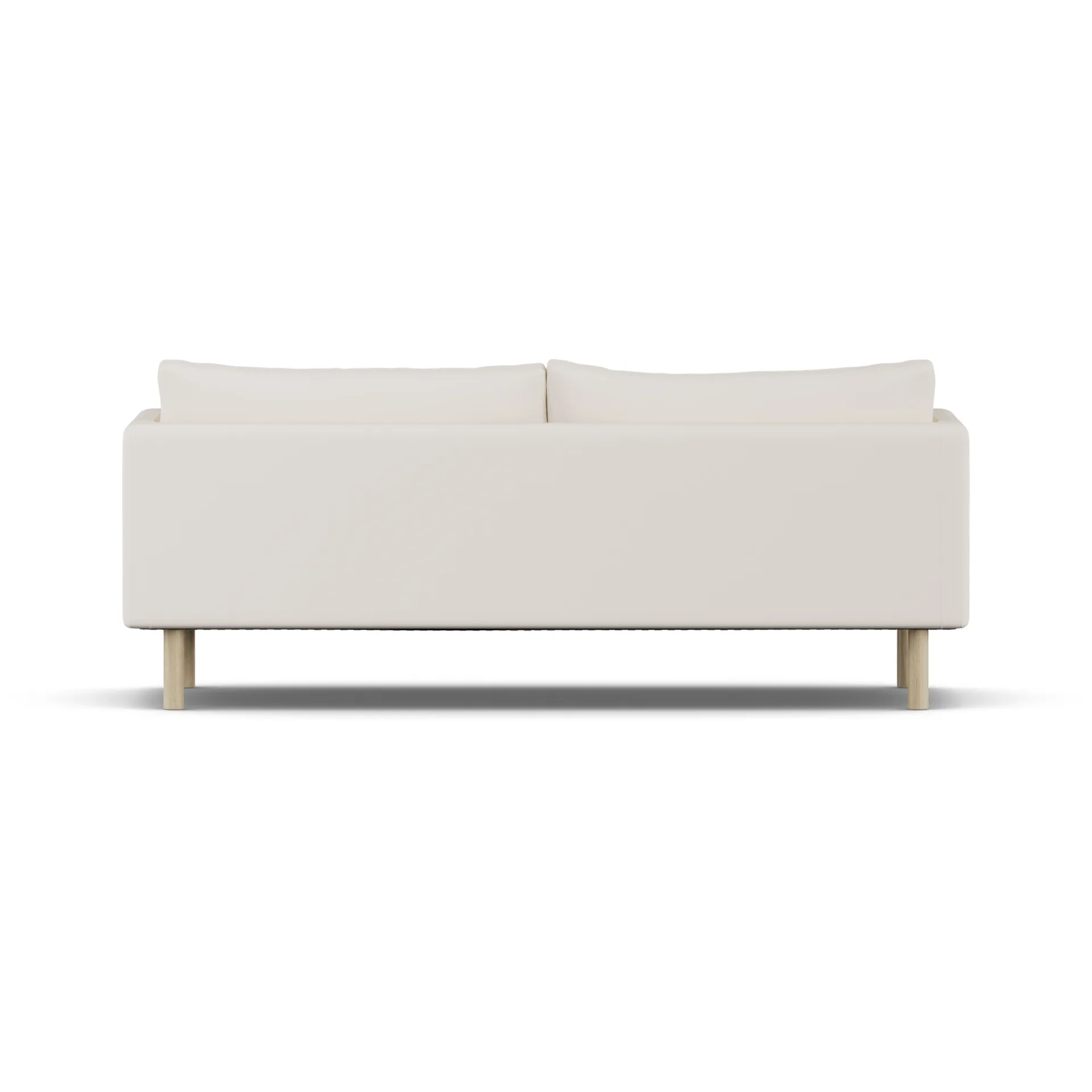 Linnevik sofa, Caleido Beige 9600-hvidolieret eg, 3-pers., uden skørt 1898