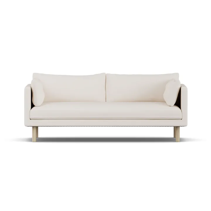 Linnevik sofa - Caleido Beige 9600-hvidolieret eg, 3-pers. - 1898
