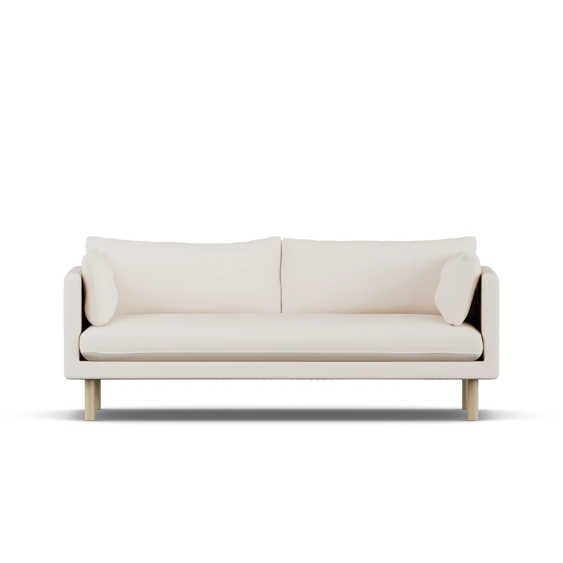 Linnevik sofa, Caleido Beige 9600-hvidolieret eg, 3-pers. 1898