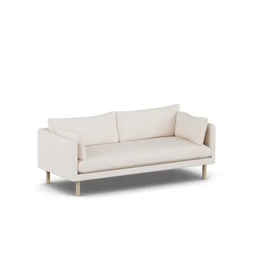 Linnevik sofa - Caleido Beige 9600-hvidolieret eg, 3-pers. - 1898