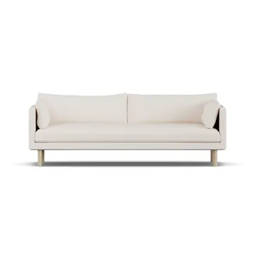Linnevik sofa - Caleido Beige 9600-hvidolieret eg, 4-pers., uden skørt - 1898