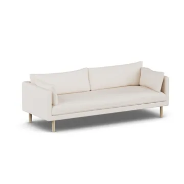 Linnevik sofa - Caleido Beige 9600-hvidolieret eg, 4-pers., uden skørt - 1898