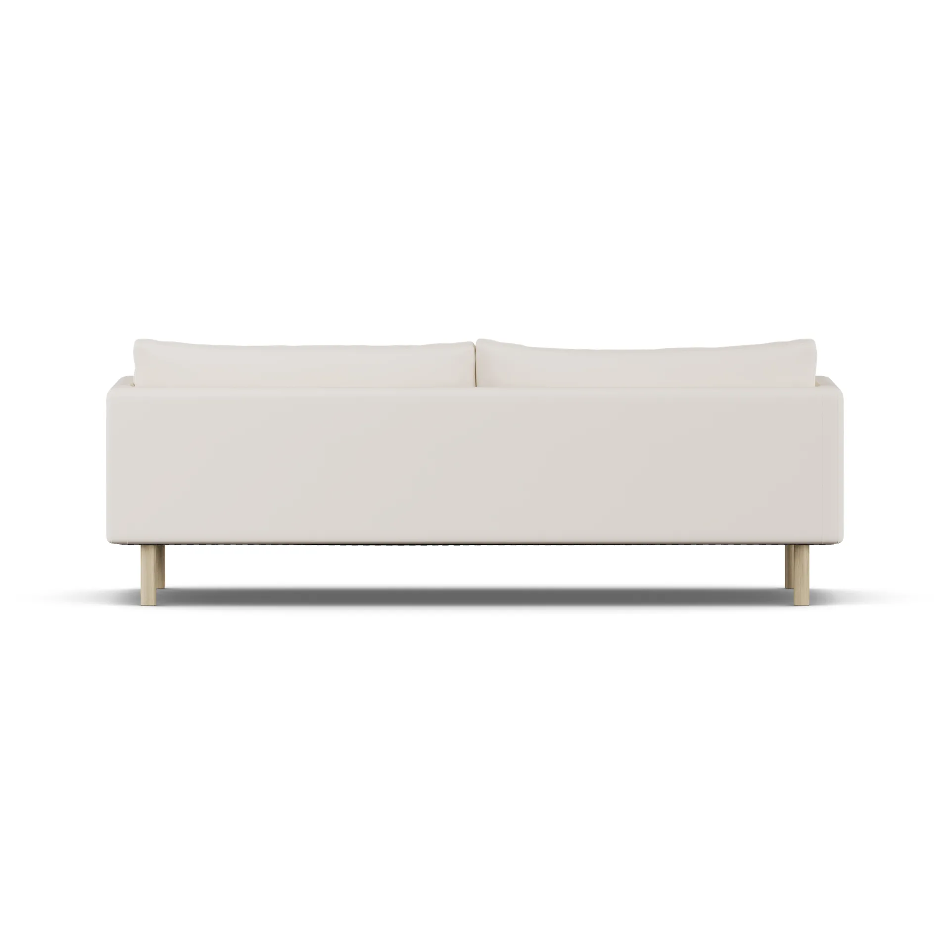 Linnevik sofa, Caleido Beige 9600-hvidolieret eg, 4-pers., uden skørt 1898