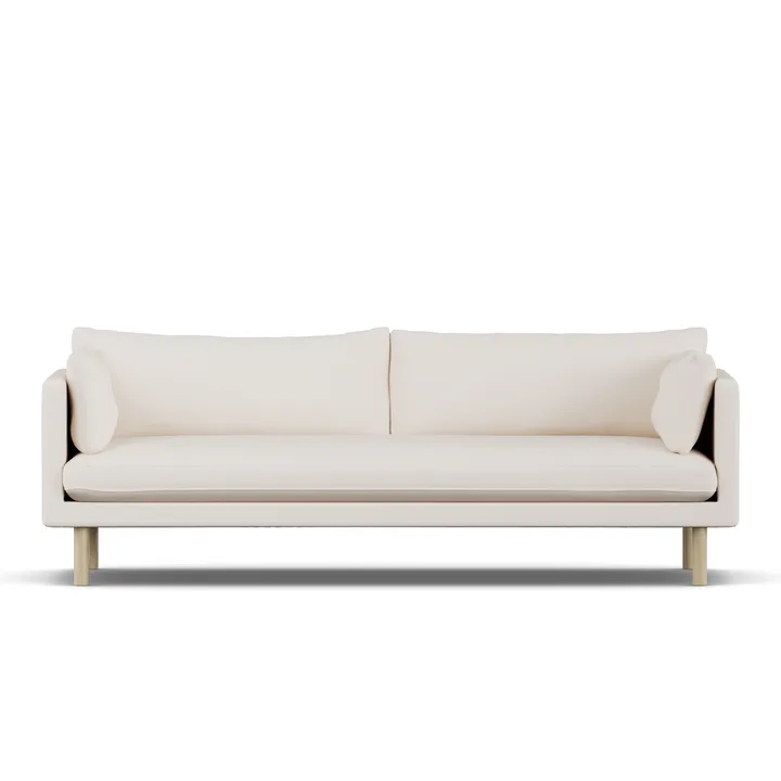 Linnevik sofa - Caleido Beige 9600-hvidolieret eg, 4-pers. - 1898