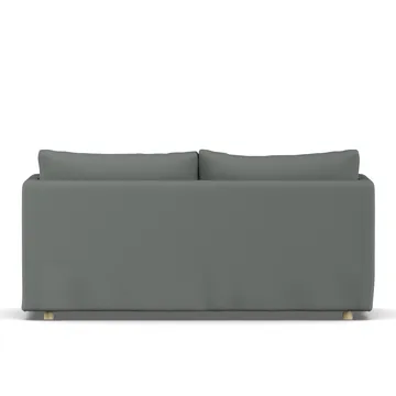 Linnevik sofa - Caleido Grey 1240-hvidolieret eg, 2-pers., med skørt - 1898