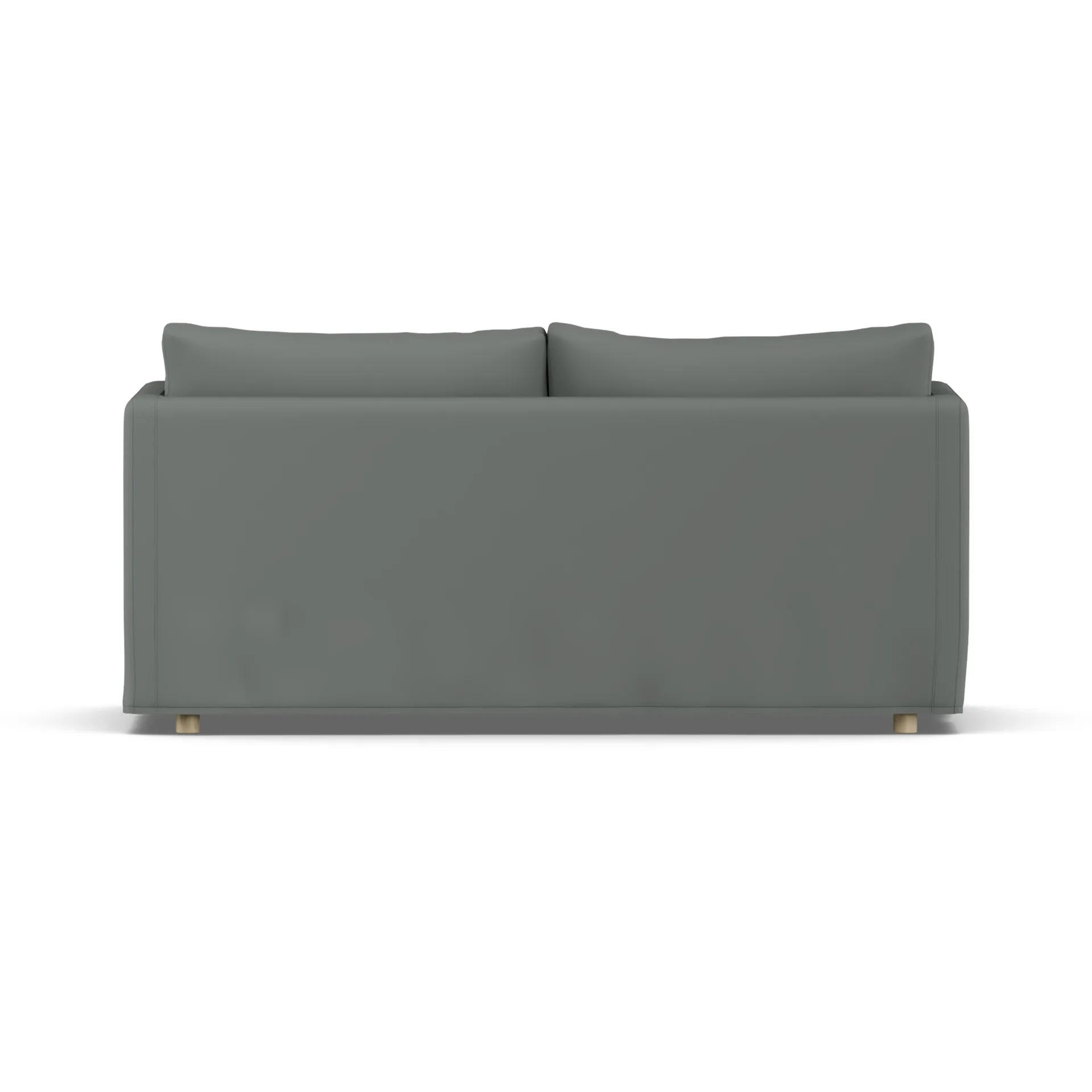 Linnevik sofa, Caleido Grey 1240-hvidolieret eg, 2-pers., med skørt 1898