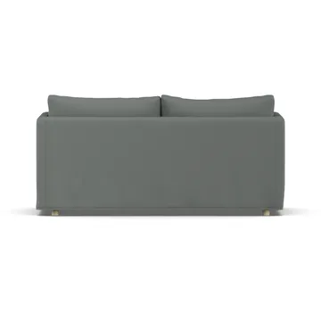 Linnevik sofa - Caleido Grey 1240-hvidolieret eg, 2-pers., med skørt - 1898