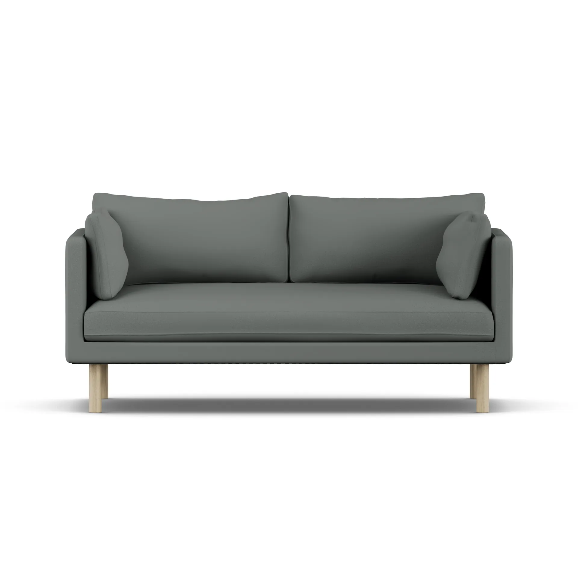 Linnevik sofa, Caleido Grey 1240-hvidolieret eg, 2-pers., uden skørt 1898